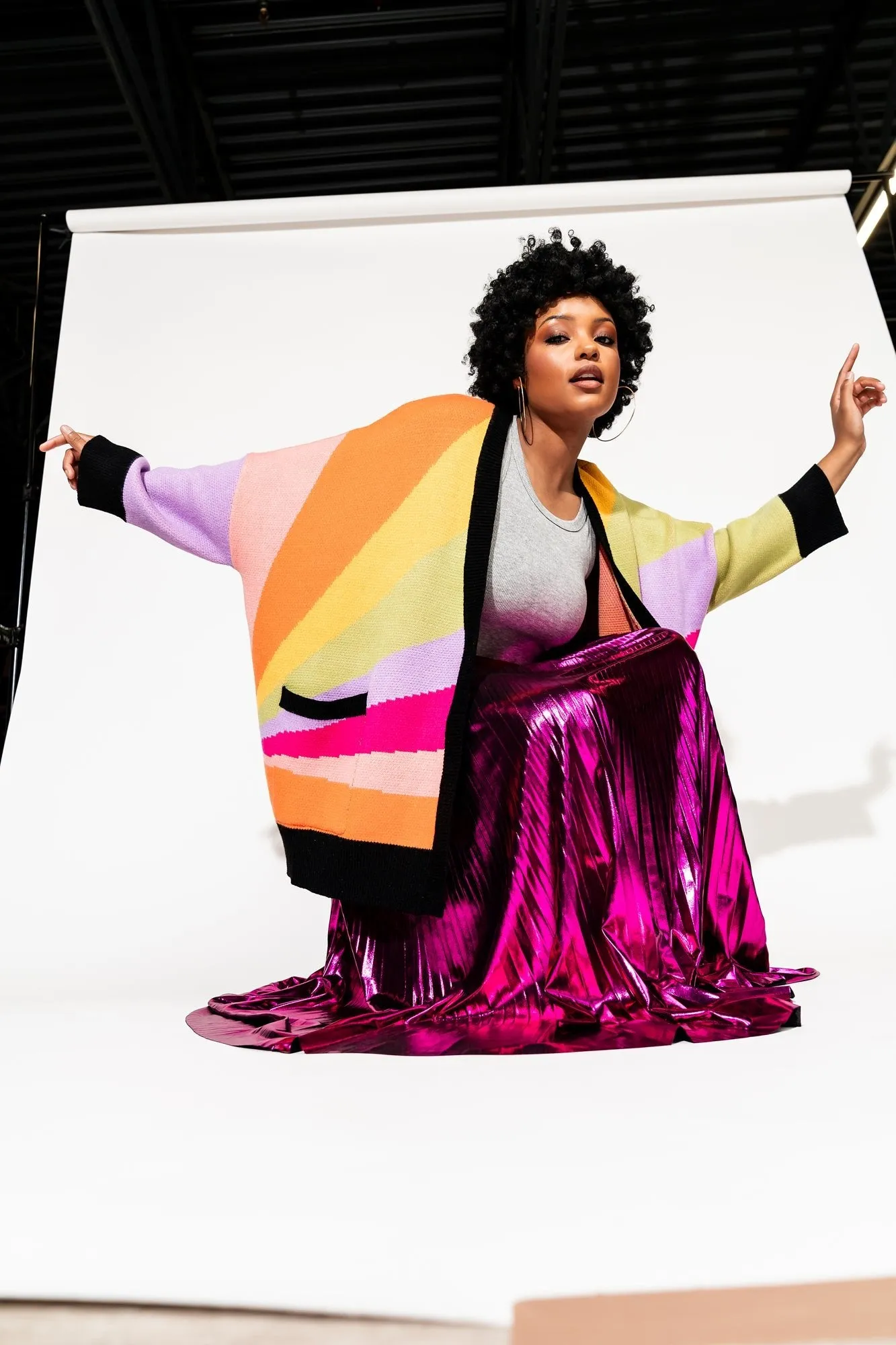 Love Drunk Rainbow Oversized Cardigan sold by Dressed In Lala product image thumbnail 5