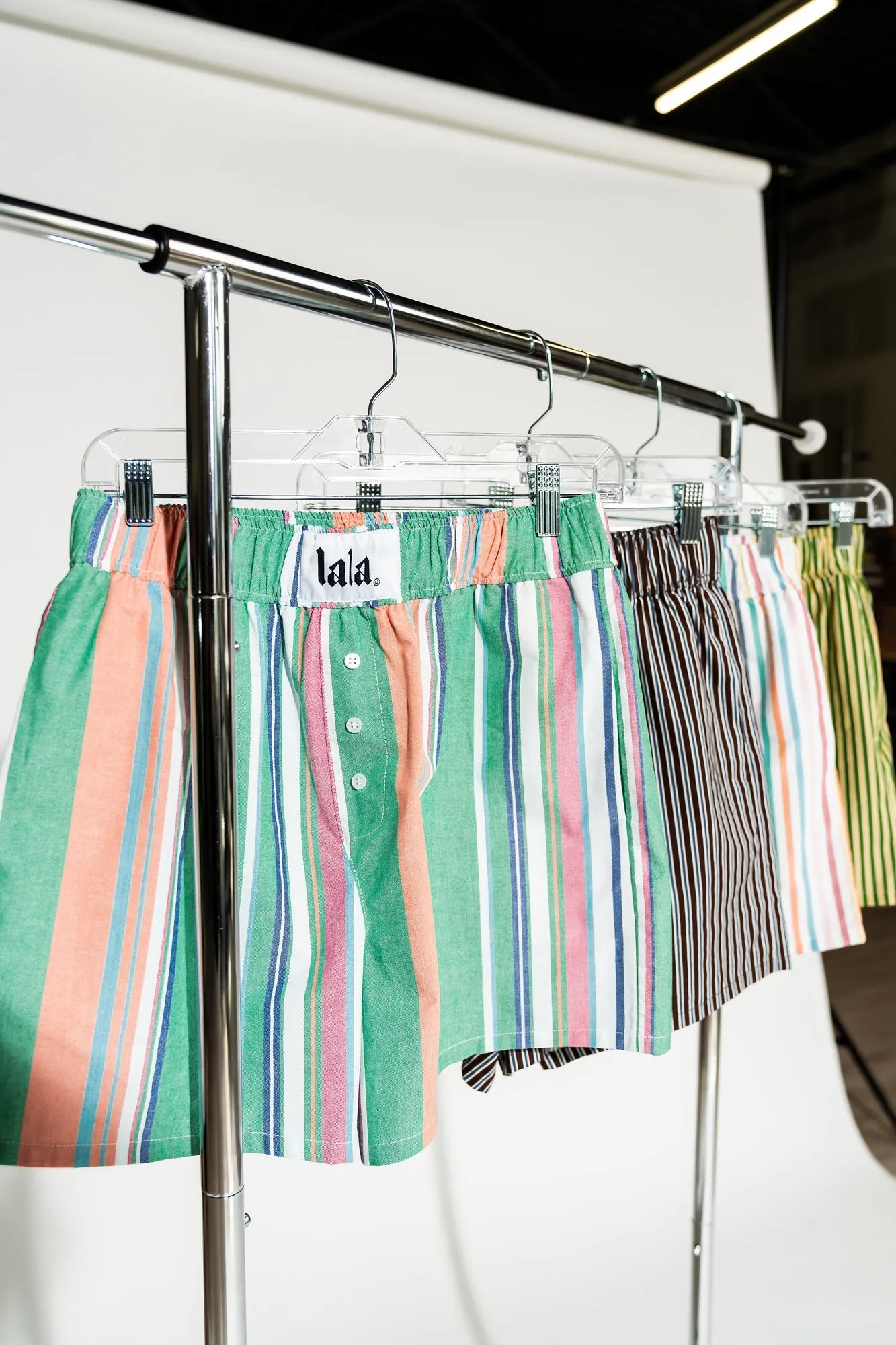 Good Fortune Boxer Shorts in Country Club Stripe sold by Dressed In Lala product image thumbnail 4