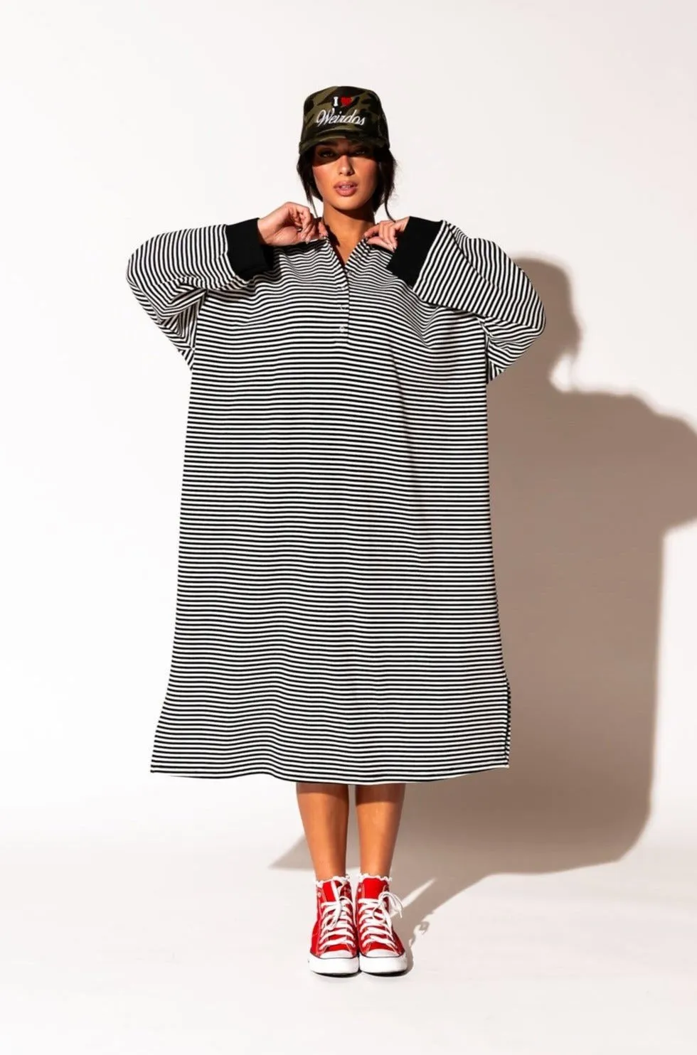Lalaland University Oversized Polo Dress sold by Dressed In Lala
