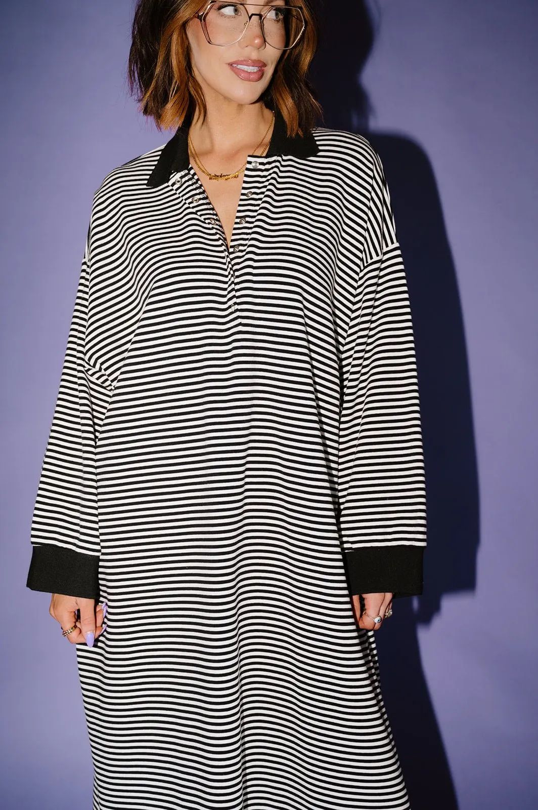 Lalaland University Oversized Polo Dress sold by Dressed In Lala product image thumbnail 5