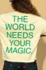 The World Needs Your Magic Crop Tee in Butter Yellow + Green sold by Dressed In Lala