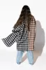 Zuri Oversized Grunge Flannel in Half + Half Mocha and Black sold by Dressed In Lala