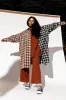 Zuri Oversized Grunge Flannel in Half + Half Mocha and Black sold by Dressed In Lala