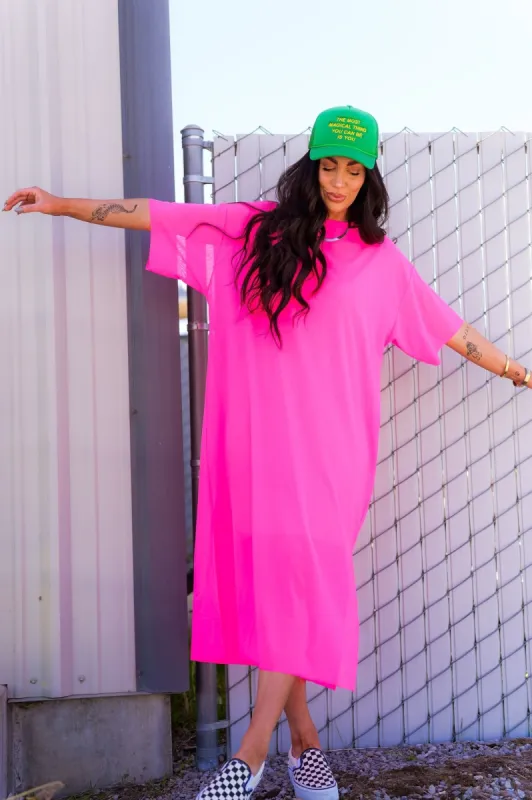 Karma Oversized Mesh Dress + Slip sold by Dressed In Lala