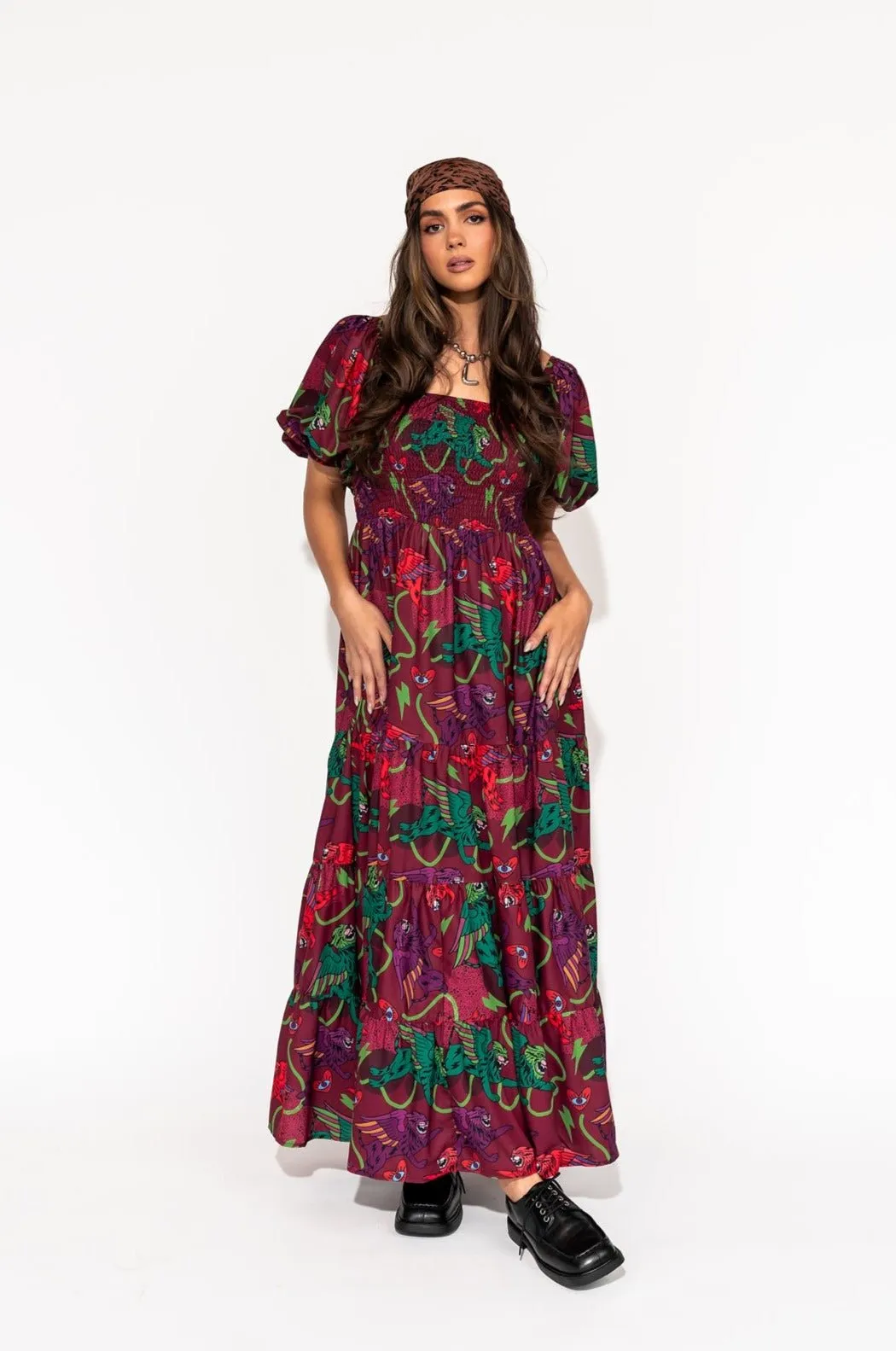 Summer Solstice Smocked Dress in Wild Whimsy sold by Dressed In Lala product image thumbnail 4