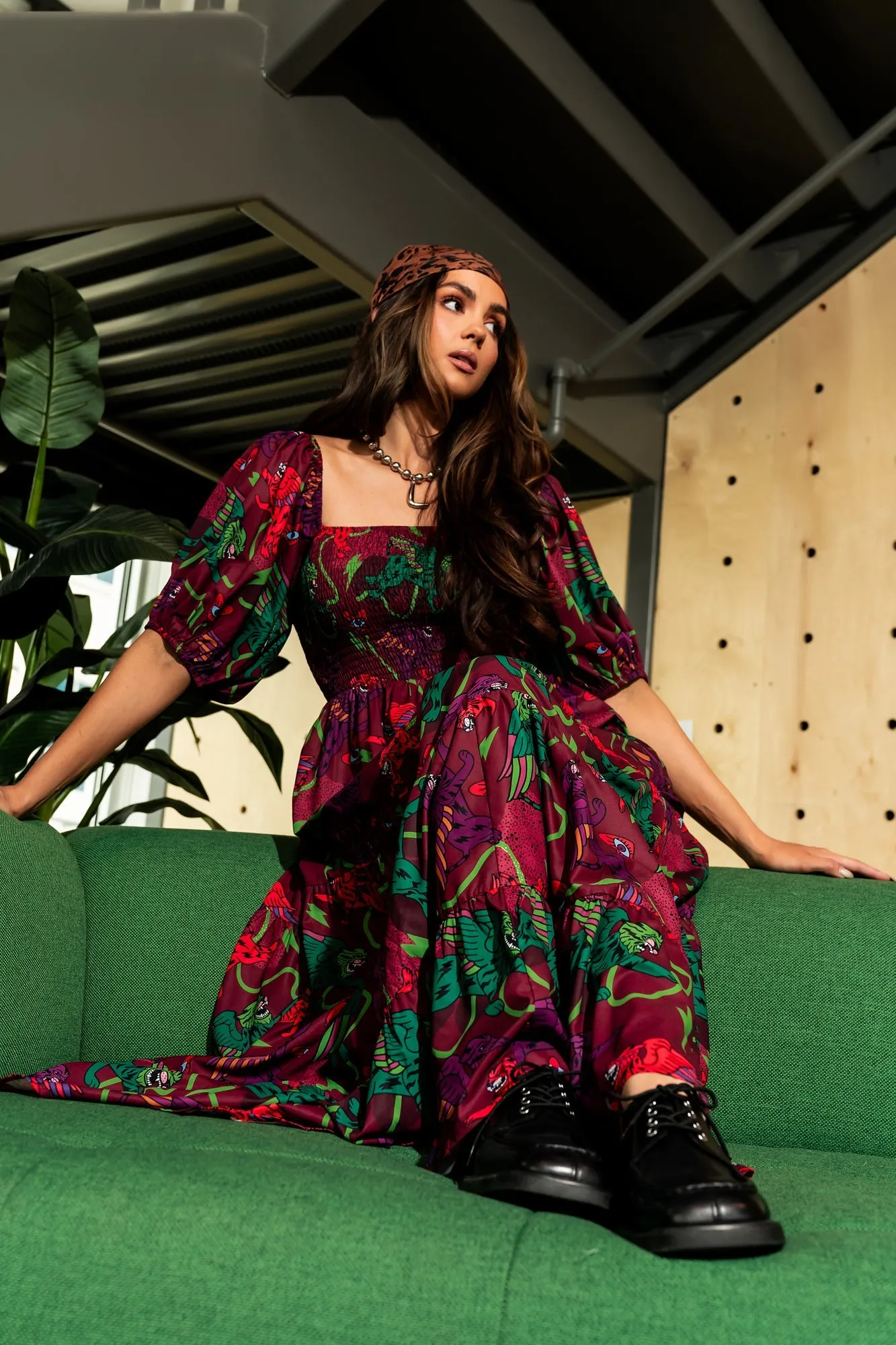 Summer Solstice Smocked Dress in Wild Whimsy sold by Dressed In Lala product image thumbnail 5