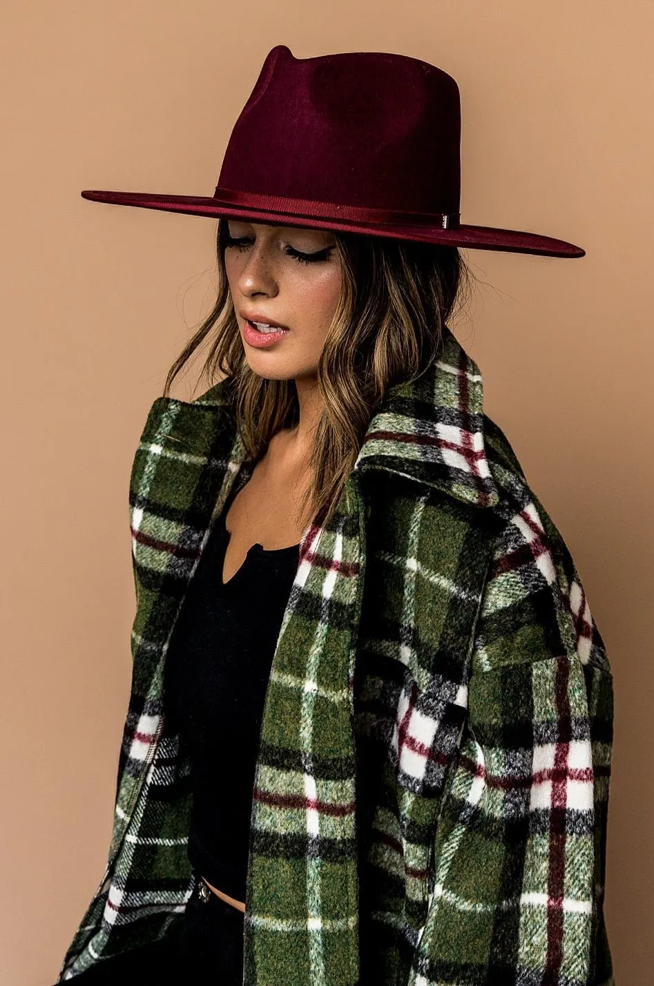 Billie Rancher Hat in Wine sold by Dressed In Lala