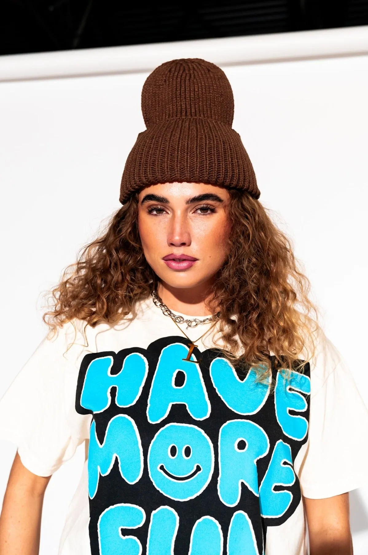 Grunge Chic Beanie in Cocoa sold by Dressed In Lala