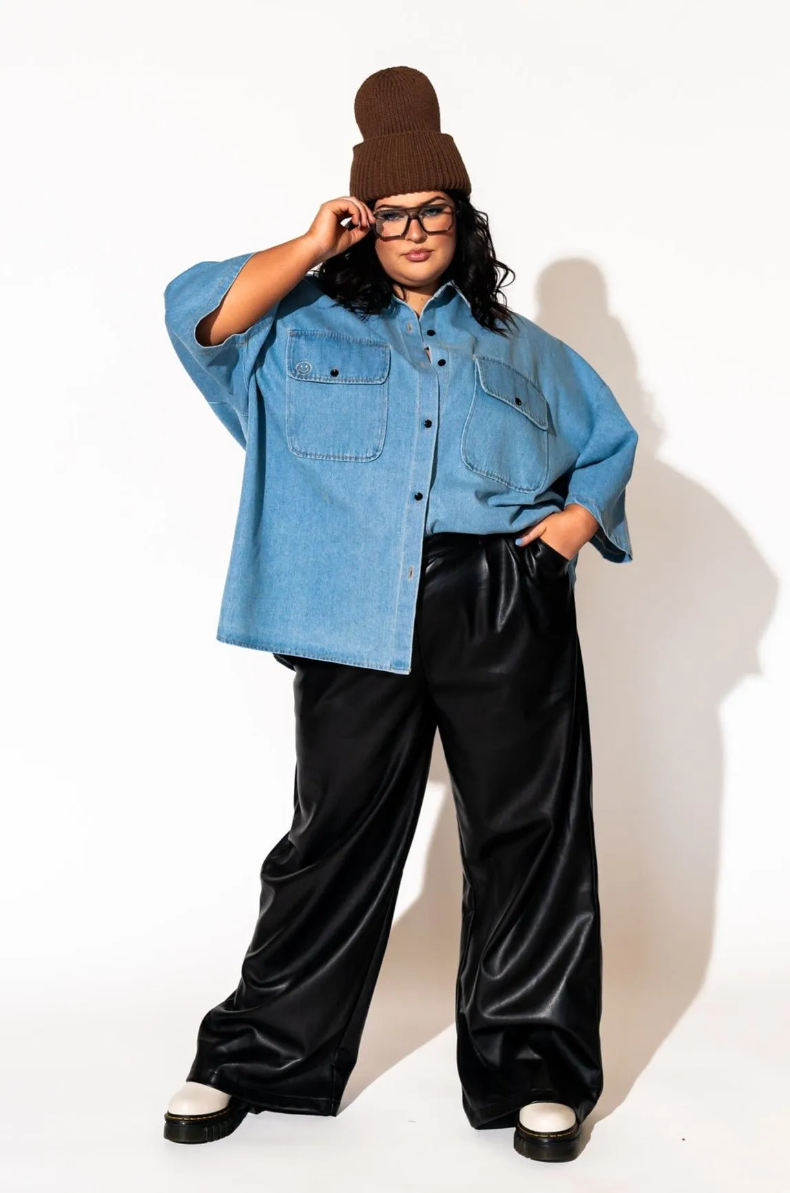 Grunge Chic Beanie in Cocoa sold by Dressed In Lala product image thumbnail 5