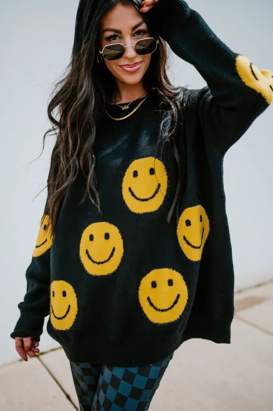 Have Fun Oversized Smile Knit sold by Dressed In Lala