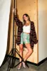 Oversized Granny Square Crochet Cardigan in Black + Brown sold by Dressed In Lala