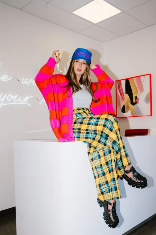 Love You Oversized Cardigan in Sorbet Stripes sold by Dressed In Lala