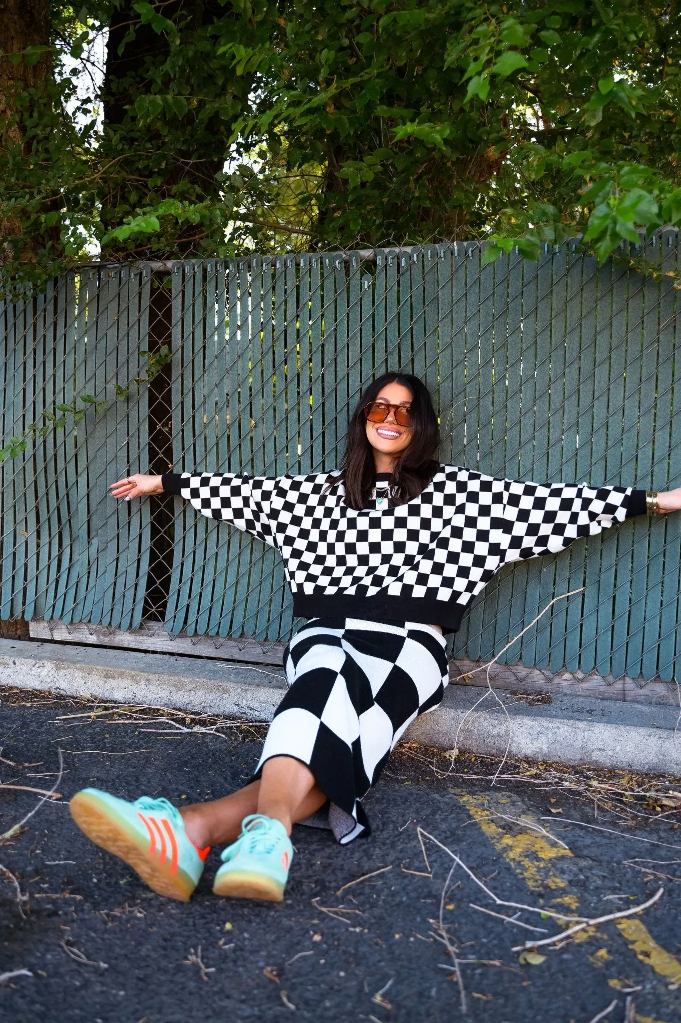 Retrograde Boxy Mod Knit in Checkerboard sold by Dressed In Lala product image thumbnail 4