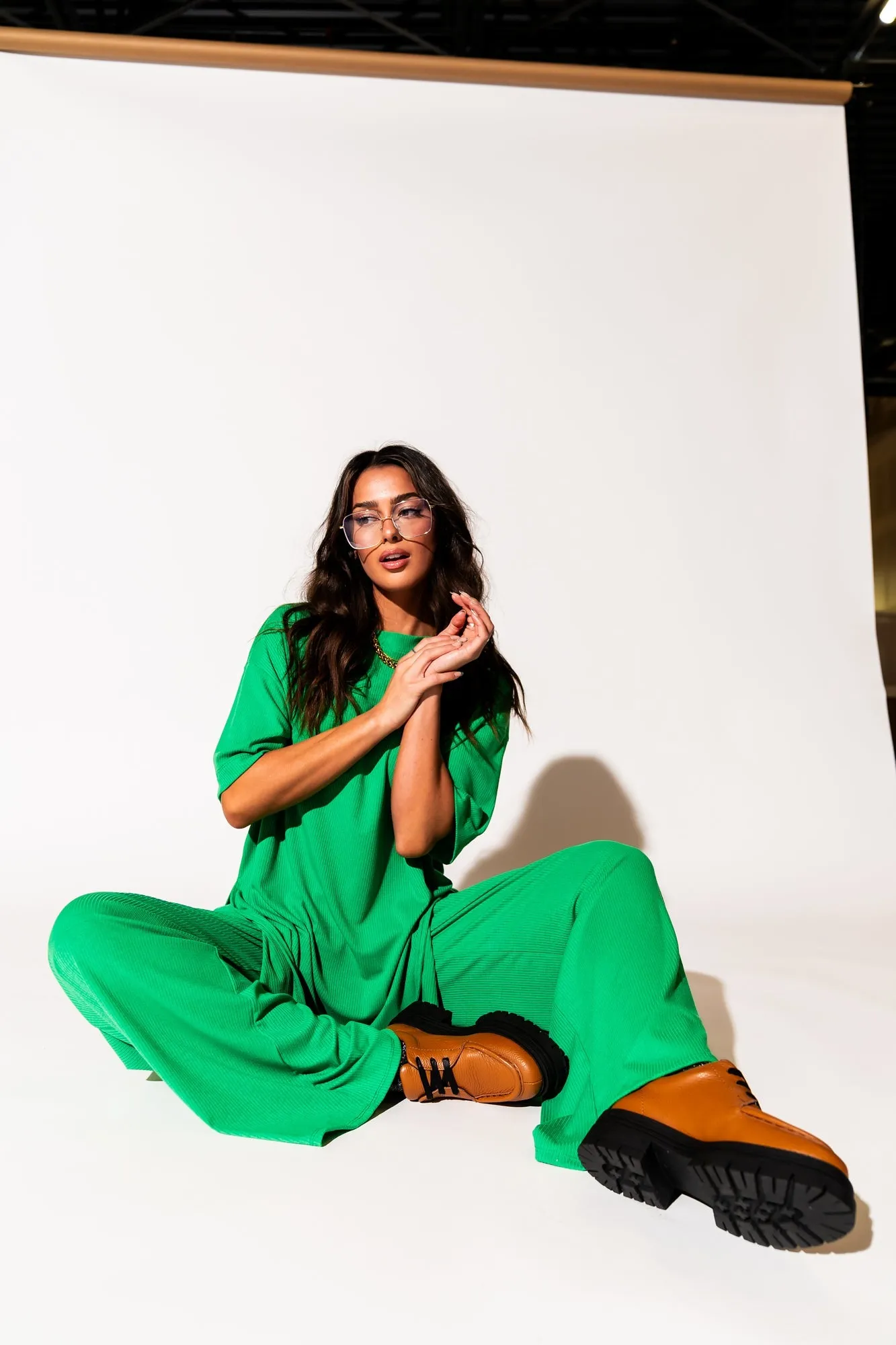 Leveled Up Ribbed Playsuit in Green sold by Dressed In Lala product image thumbnail 3