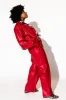 Buttery Soft Vegan Leather Moto Jacket in Cherry Red sold by Dressed In Lala
