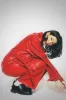 Buttery Soft Vegan Leather Moto Jacket in Cherry Red sold by Dressed In Lala