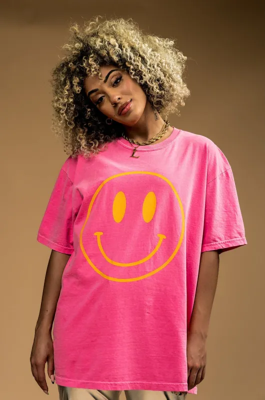 The World Needs Your Magic Oversized Tee in Pink + Orange sold by Dressed In Lala