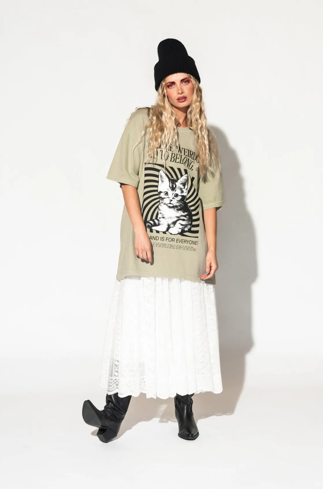 Where Weirdos Belong Oversized Tee sold by Dressed In Lala product image thumbnail 2