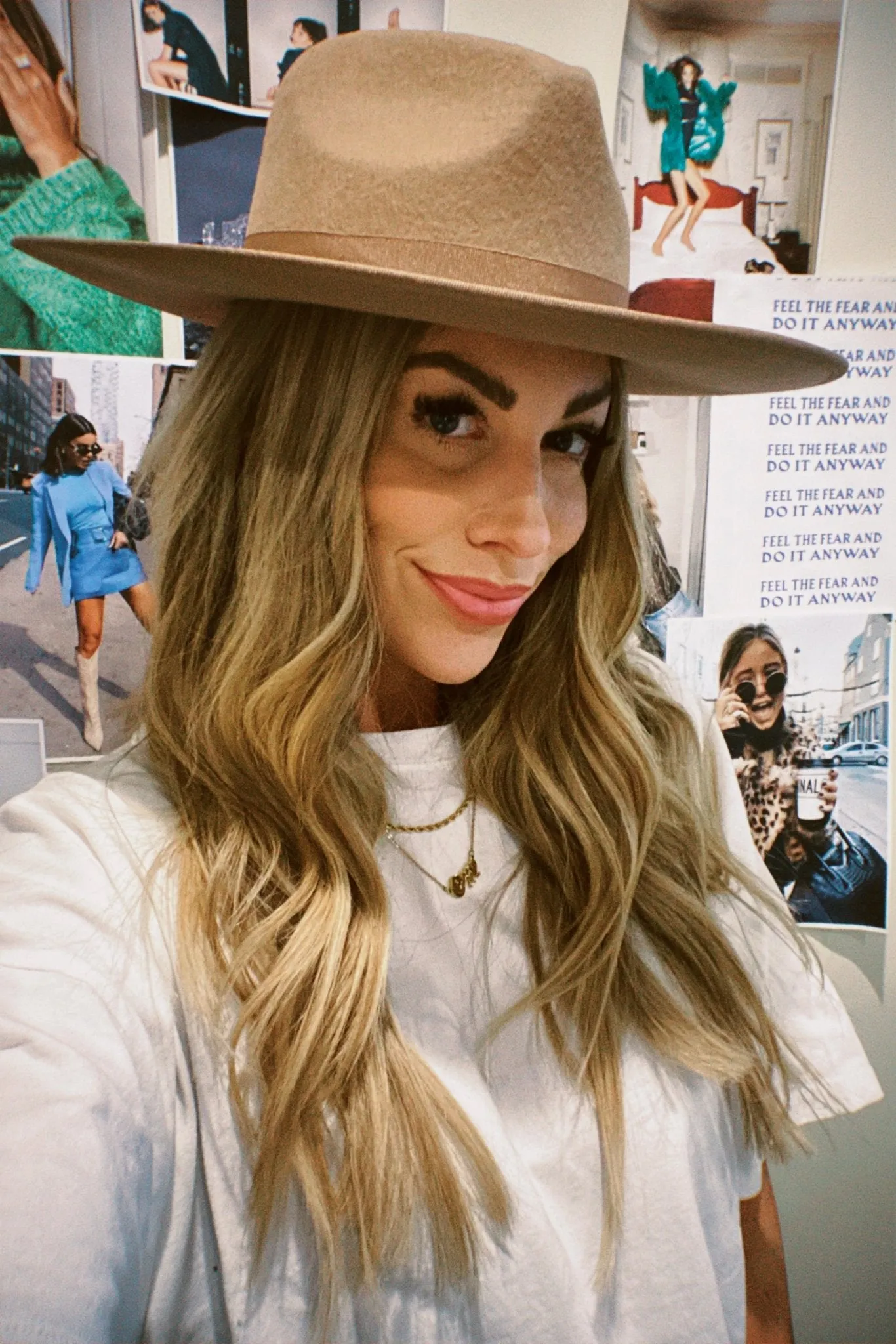 Tessa Stiff Brim Hat in Pecan sold by Dressed In Lala