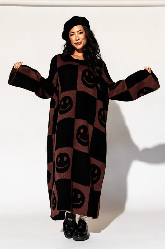 Literally Limitless Oversized Knit Dress in Good Time Girl sold by Dressed In Lala