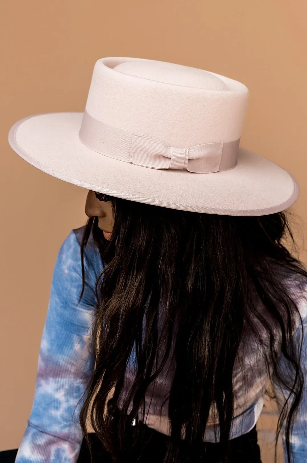 Lola Stiff Brim Hat in Blush sold by Dressed In Lala product image thumbnail 3