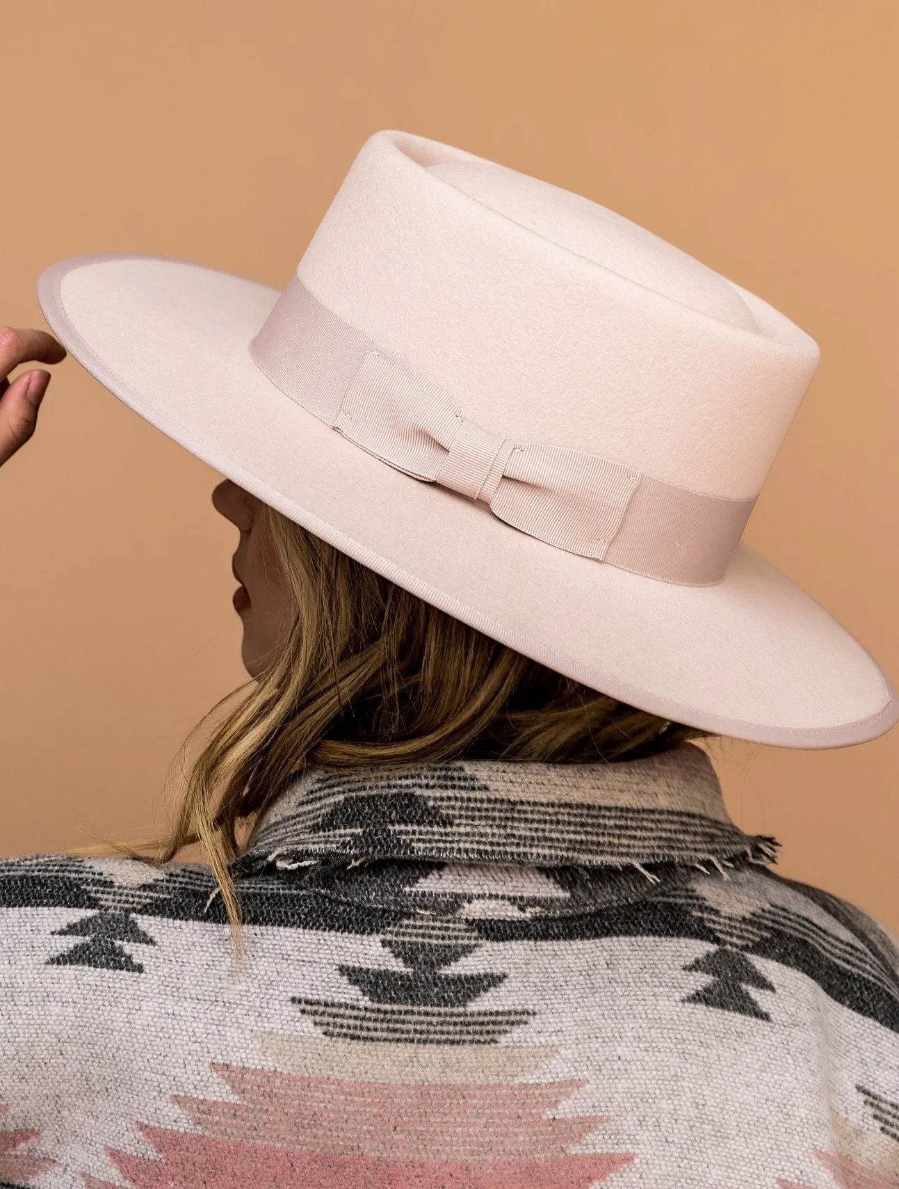 Lola Stiff Brim Hat in Blush sold by Dressed In Lala product image thumbnail 5