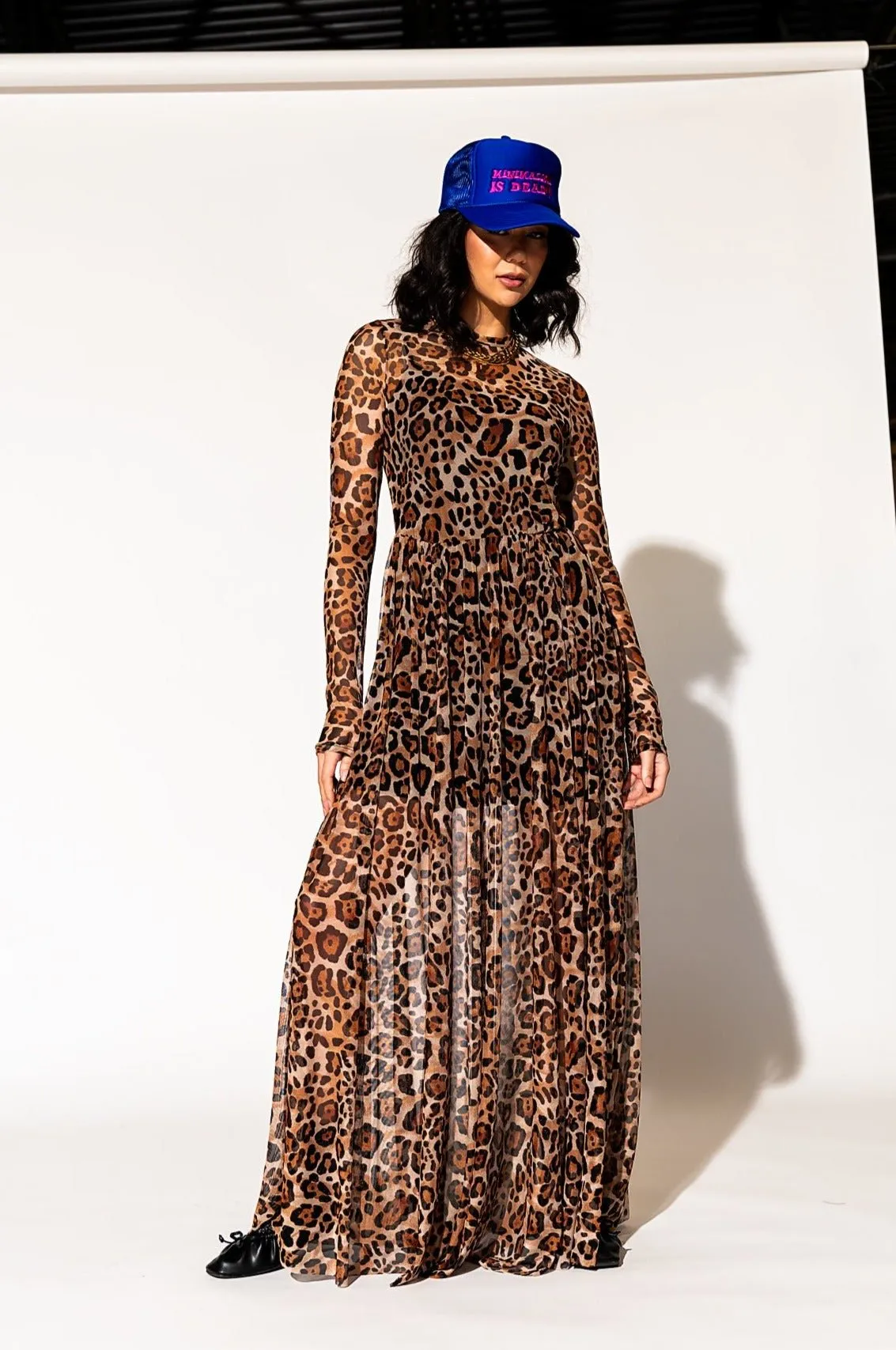 More You Mesh Maxi Dress in Macro Leopard sold by Dressed In Lala product image thumbnail 2