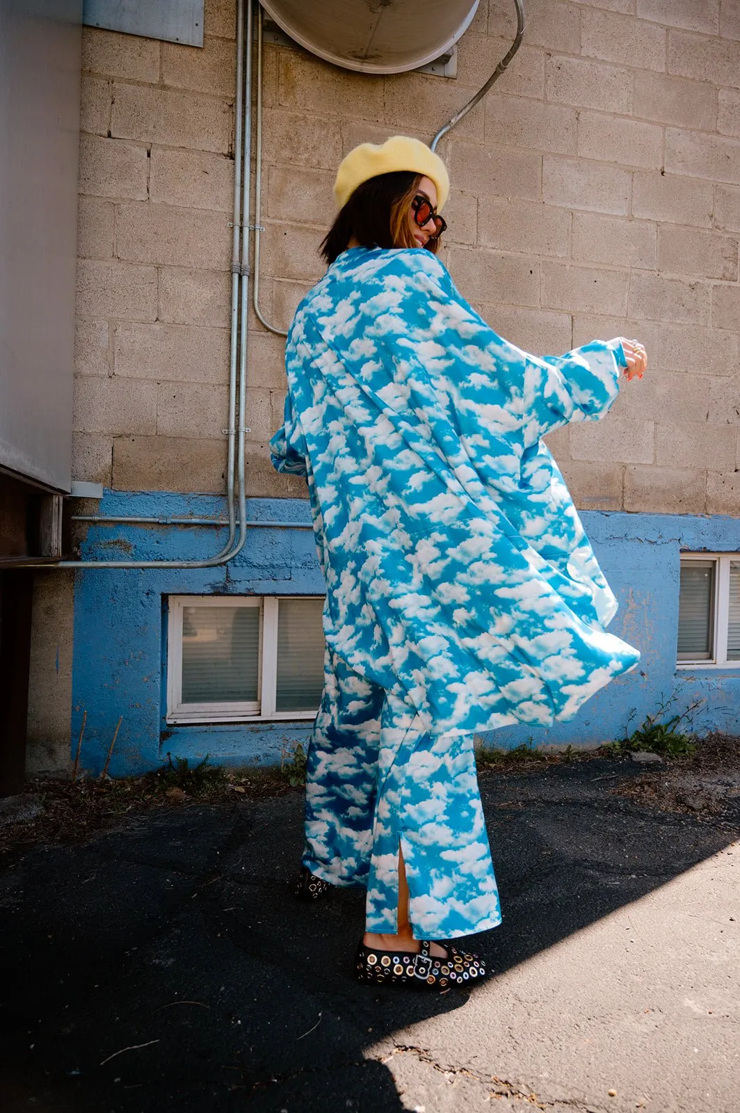 Lala Satin Playsuit in Secret Sky Society sold by Dressed In Lala product image thumbnail 4