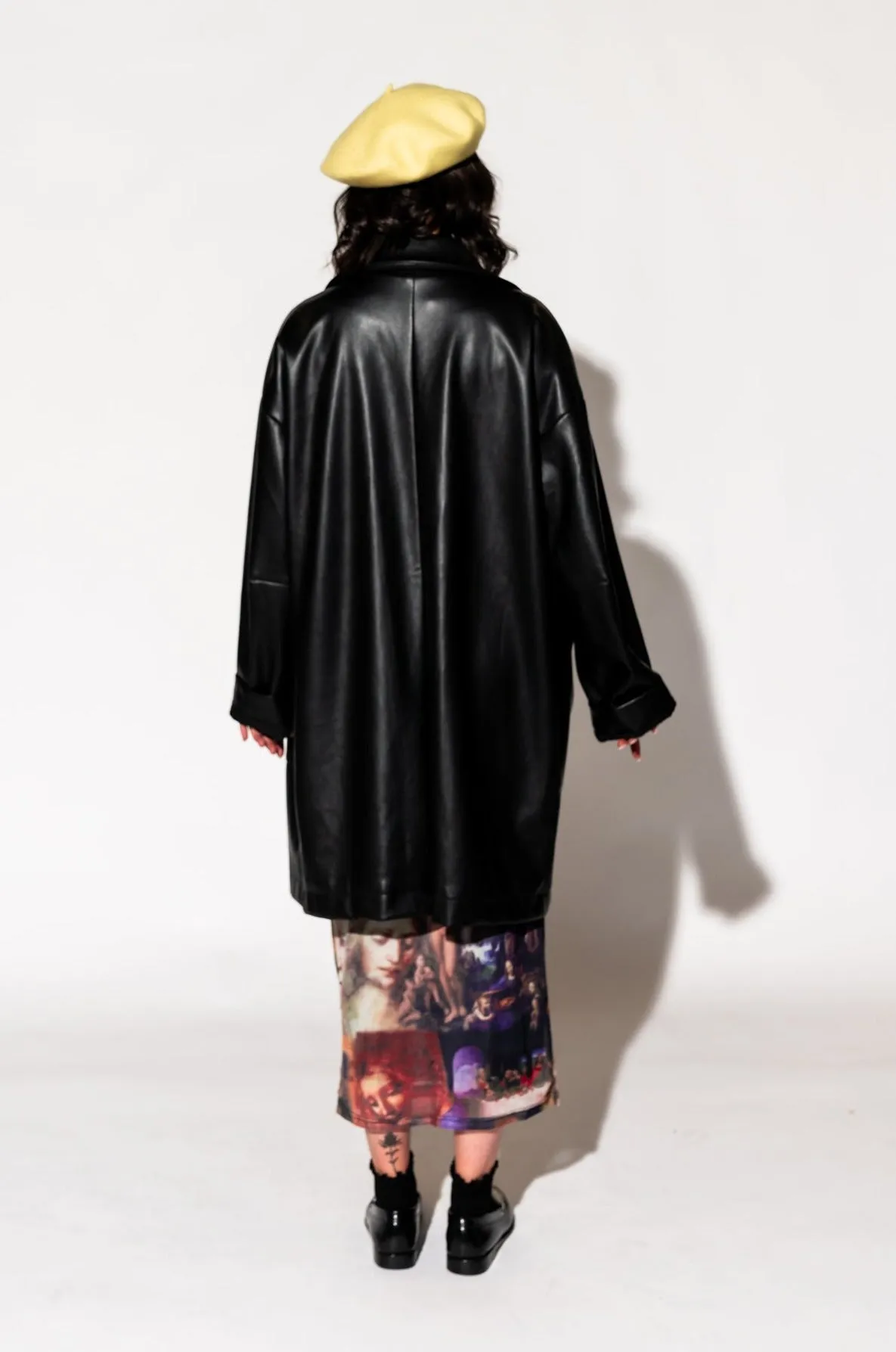 Scorpio Coat in Buttery Soft Vegan Leather sold by Dressed In Lala product image thumbnail 5