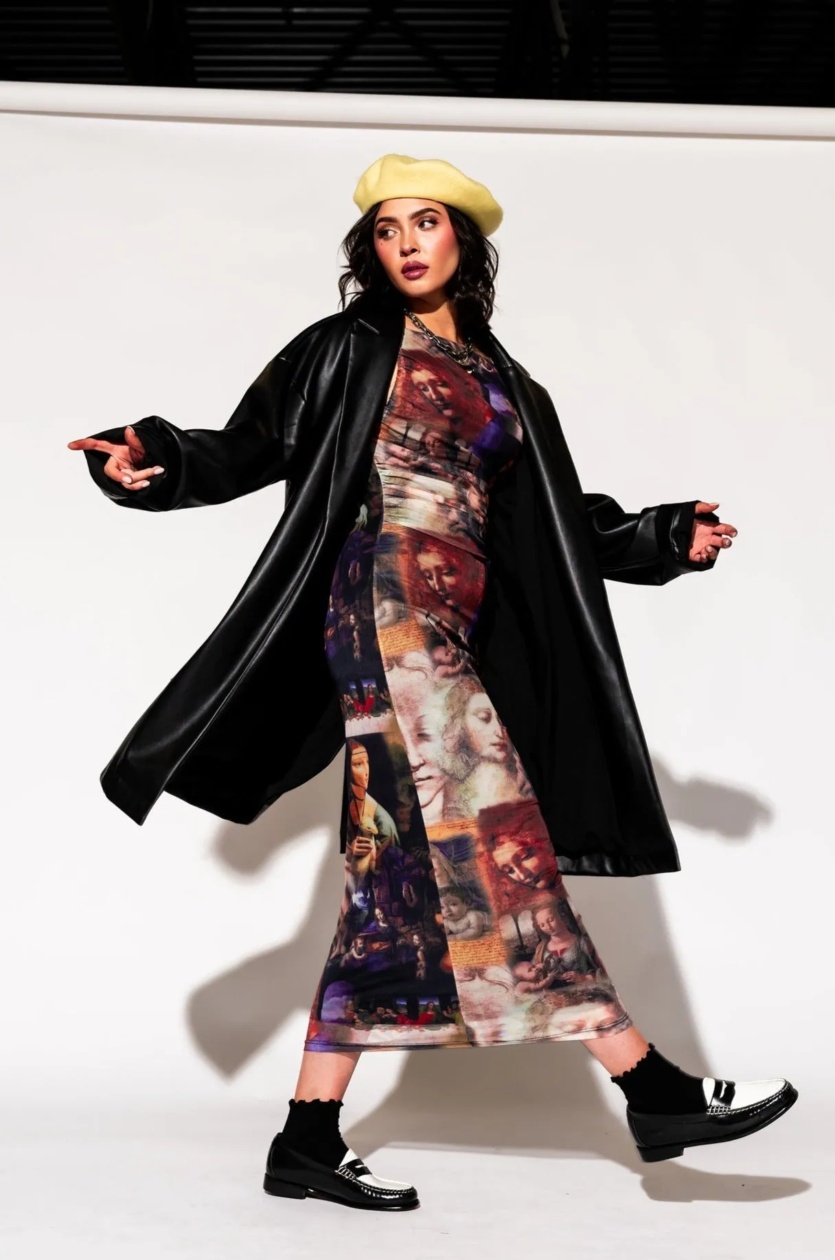 Scorpio Coat in Buttery Soft Vegan Leather sold by Dressed In Lala product image thumbnail 2