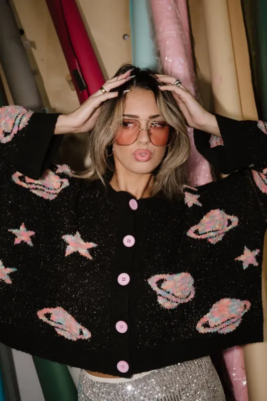 Need Some Space Boxy Button Up Cardigan sold by Dressed In Lala