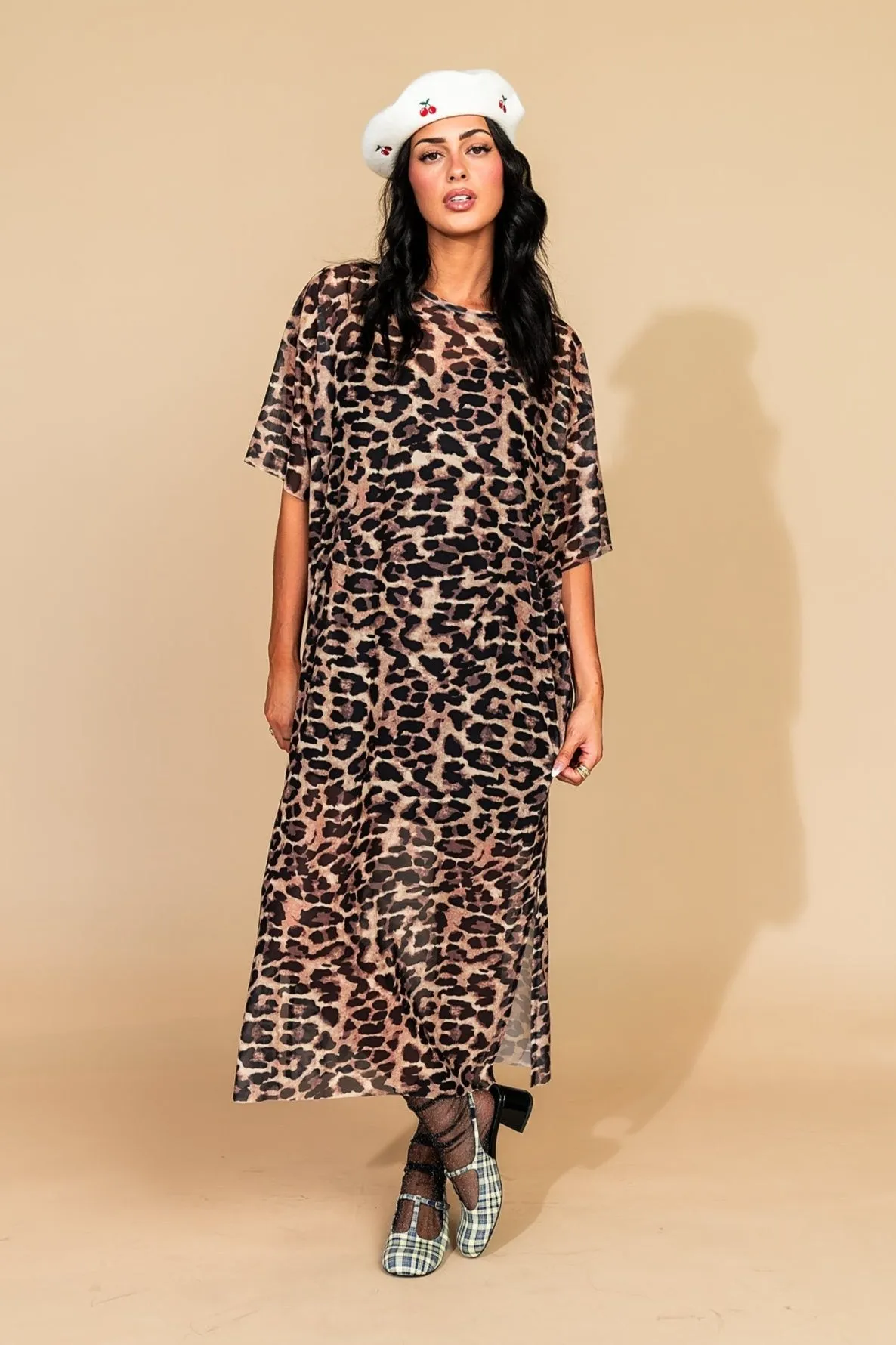 Karma Oversized Mesh Dress + Slip in Leopard Lover sold by Dressed In Lala product image thumbnail 2