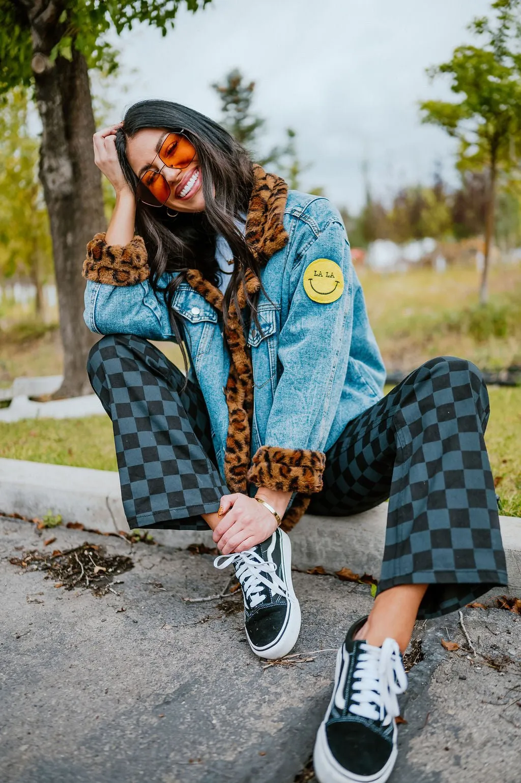 Lala Forever Patched Trucker Jacket in Leopard | Parallel