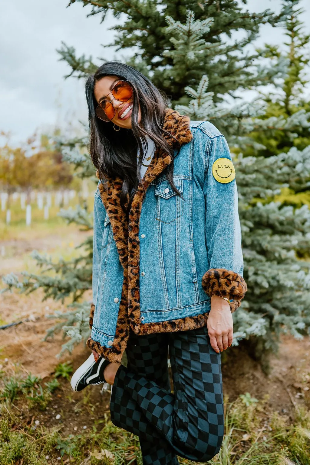 Lala Forever Patched Trucker Jacket in Leopard | Parallel