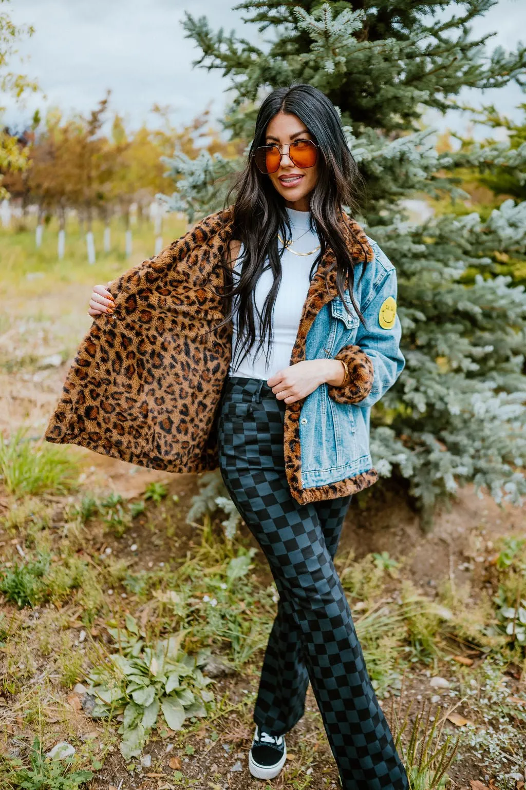 Lala Forever Patched Trucker Jacket in Leopard sold by Dressed In Lala product image thumbnail 4