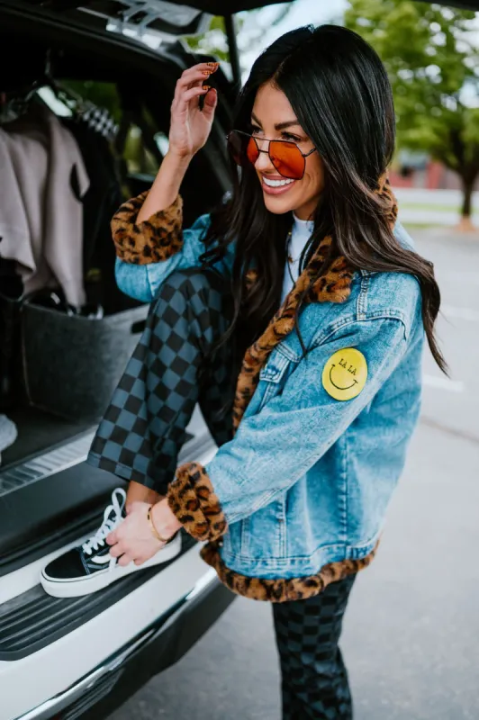 Lala Forever Patched Trucker Jacket in Leopard *RESTOCKED* sold by Dressed In Lala