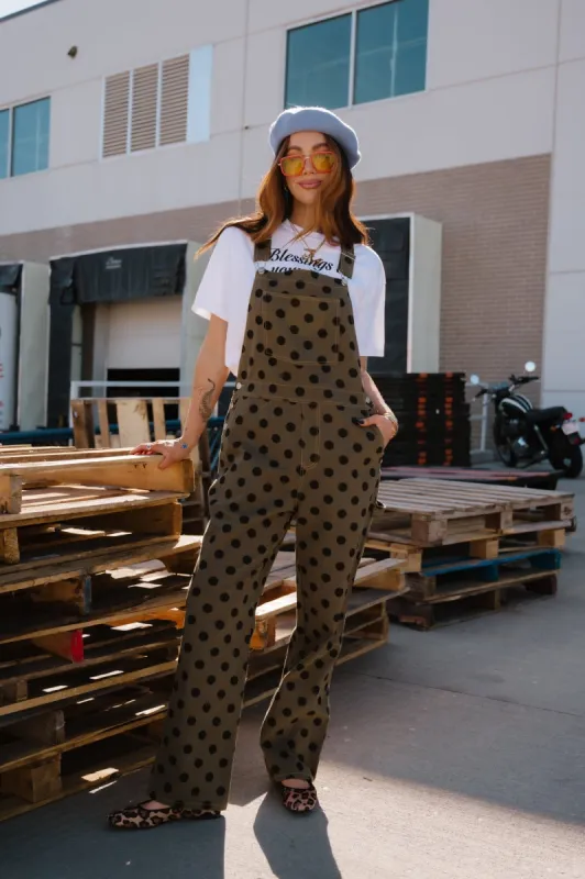 Start a Revolution Polka Dot Overalls sold by Dressed In Lala