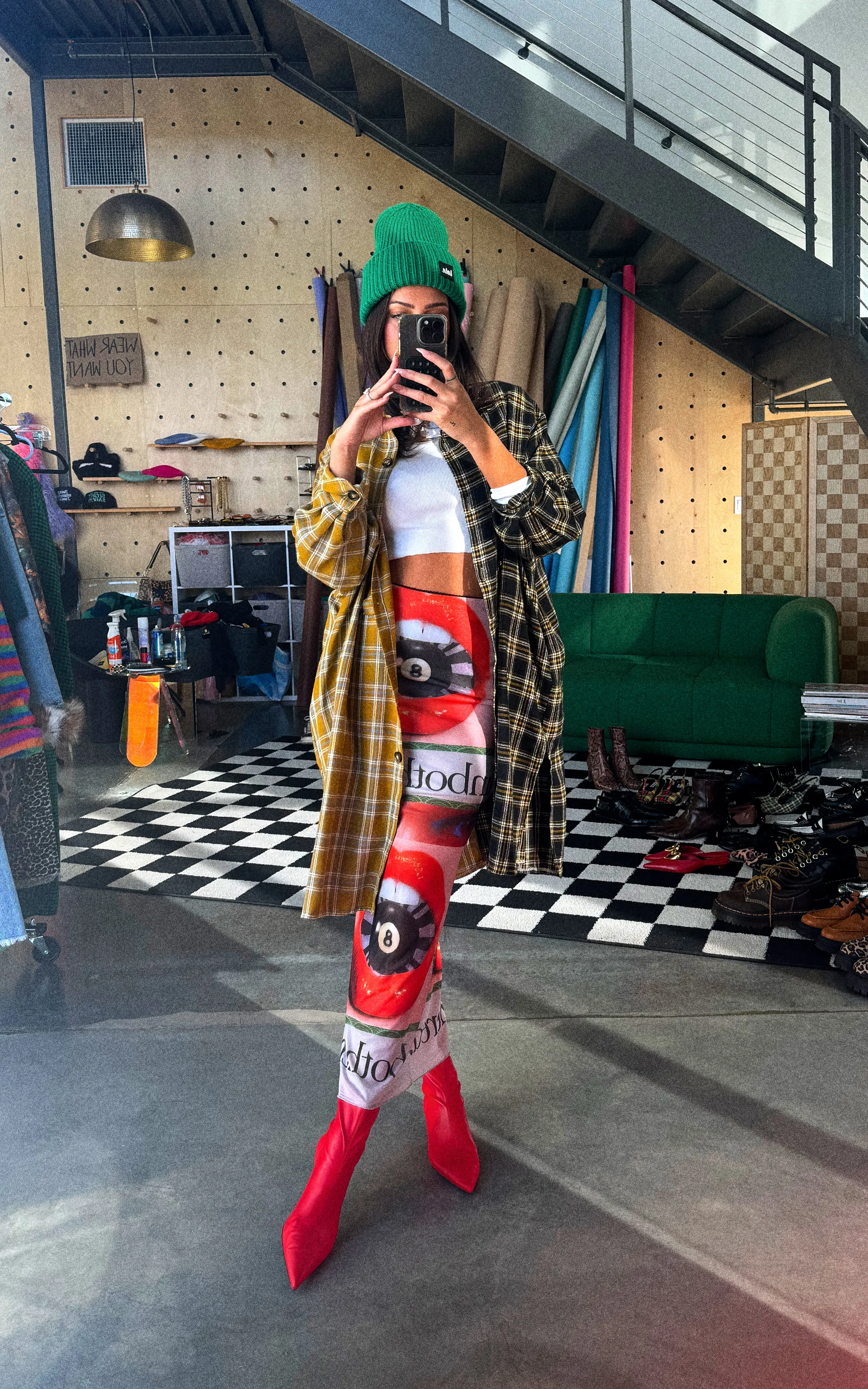 Zuri Oversized Grunge Flannel in Half + Half Bumble Bee sold by Dressed In Lala product image thumbnail 2