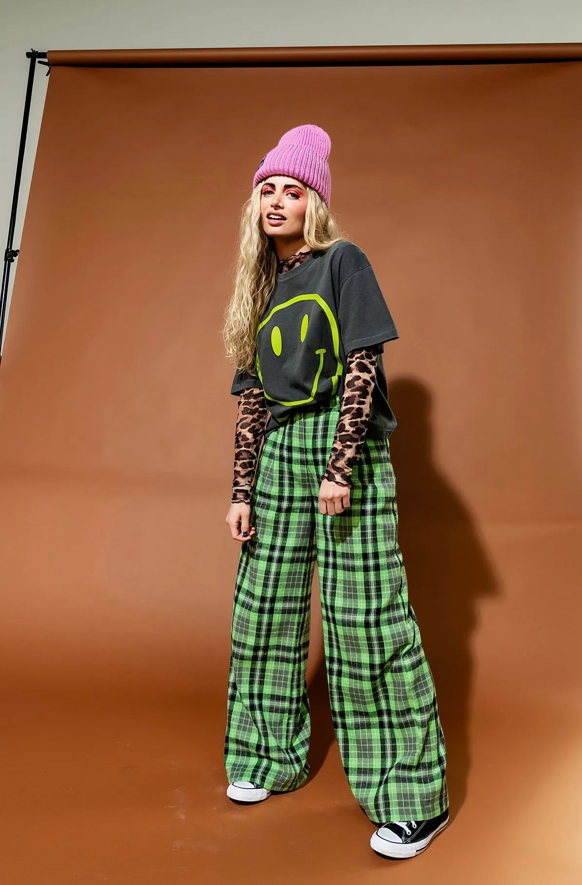 The World Needs Your Magic Crop Tee in Vintage Charcoal + Neon *RESTOCKED* sold by Dressed In Lala product image thumbnail 3