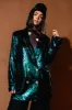 Love You To Saturn Oversized Boyfriend Sequin Blazer sold by Dressed In Lala