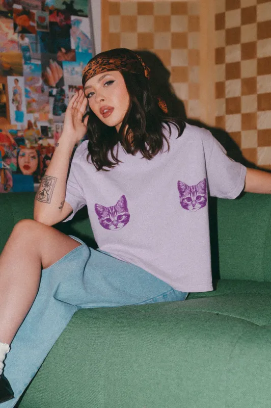 Show Me Your Kitties Tee in Ultraviolet sold by Dressed In Lala