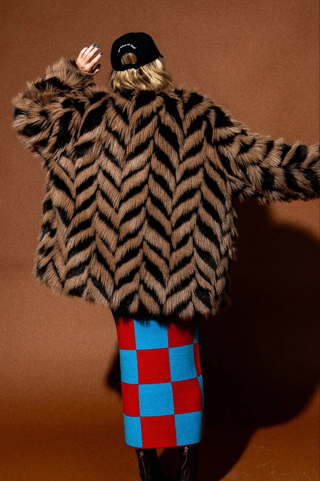 Mob Muse Oversized Faux Fur Coat sold by Dressed In Lala product image thumbnail 4