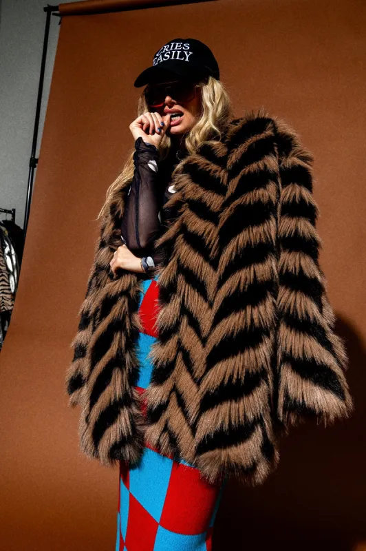 Mob Muse Oversized Faux Fur Coat sold by Dressed In Lala