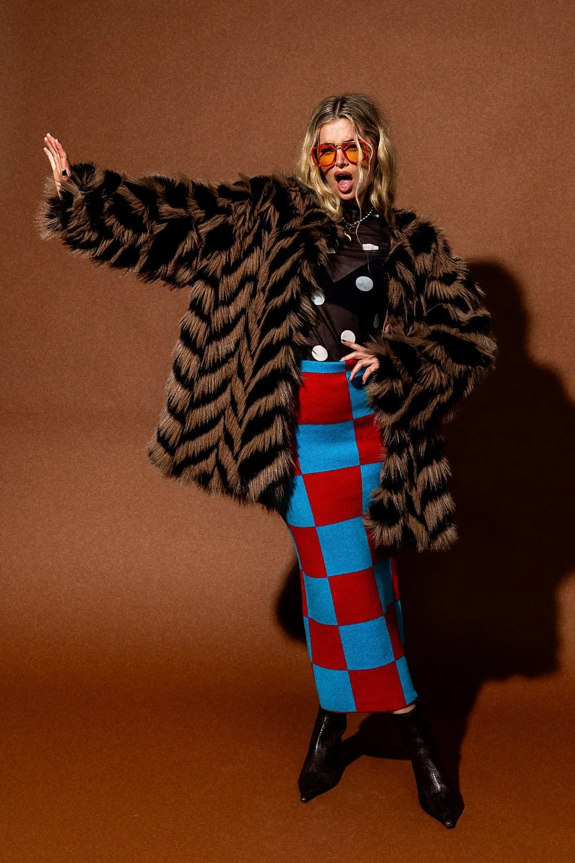 Mob Muse Oversized Faux Fur Coat sold by Dressed In Lala product image thumbnail 5