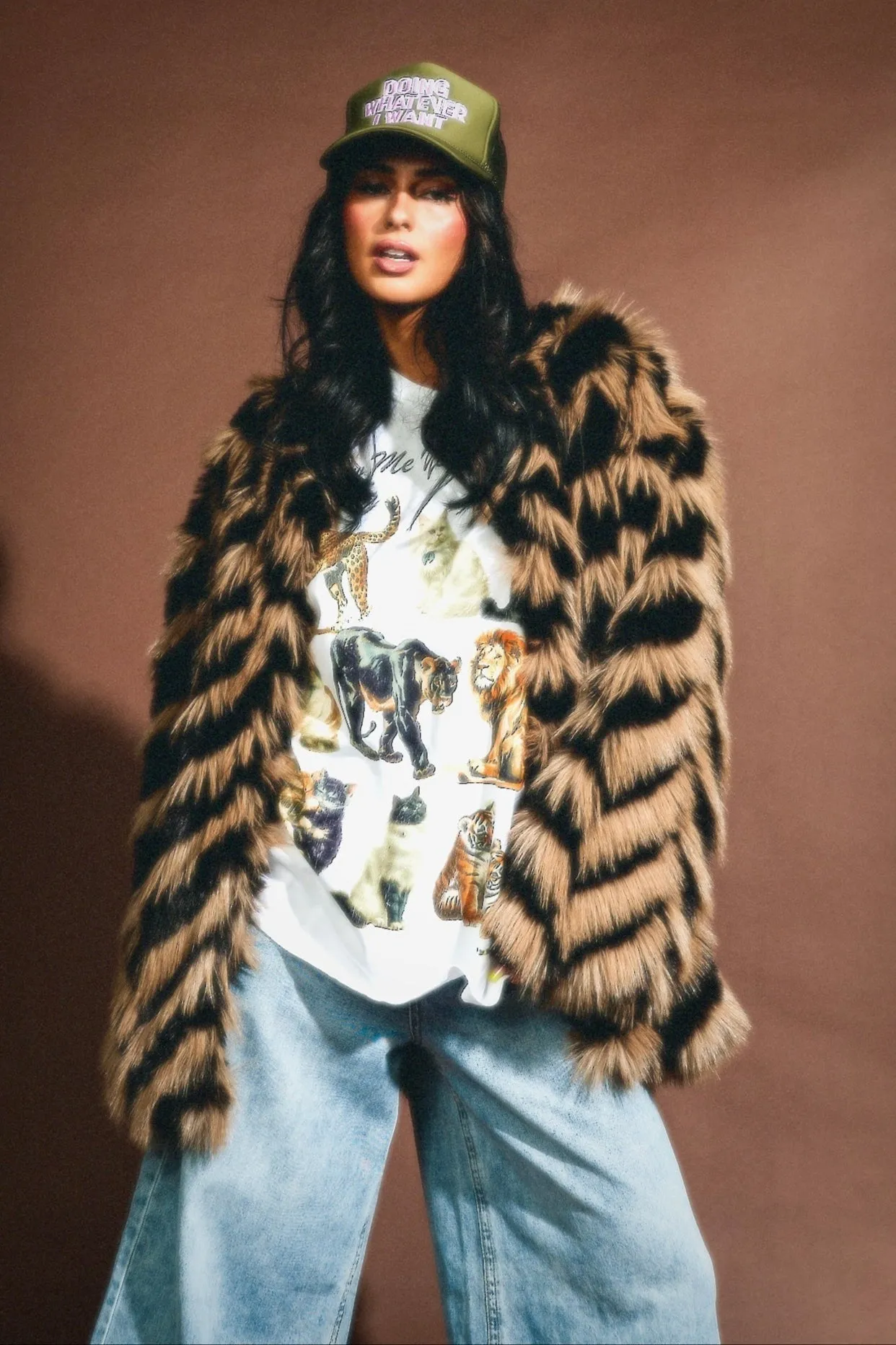 Mob Muse Oversized Faux Fur Coat sold by Dressed In Lala product image thumbnail 3