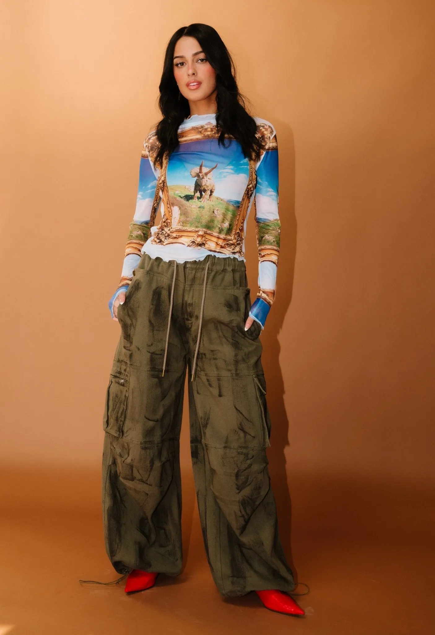 Mesh Top in Dinosaur Dreamscape sold by Dressed In Lala product image thumbnail 3