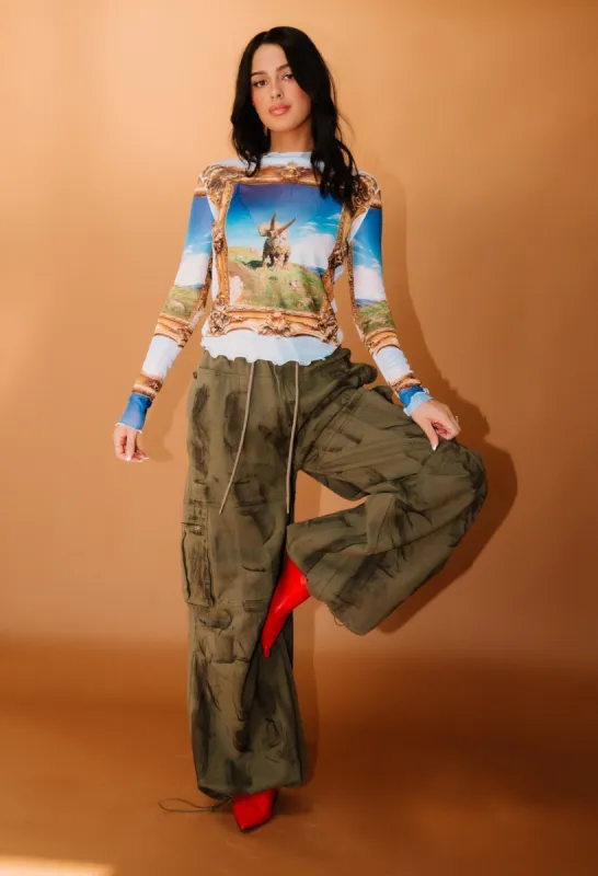 Mesh Top in Dinosaur Dreamscape made by Dressed In Lala