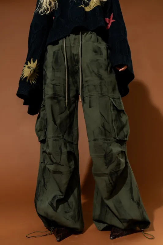 You Don't Own Me Ultra Wide Leg Cargo Pants sold by Dressed In Lala