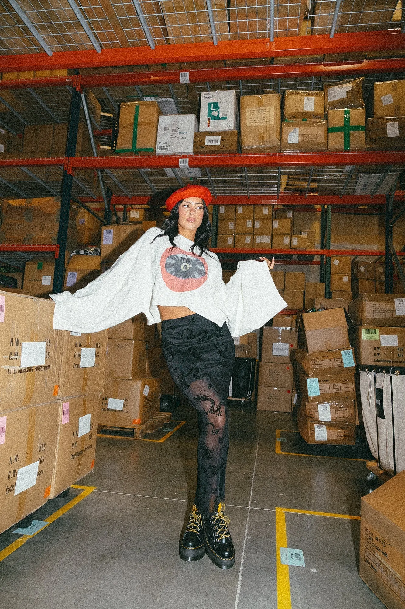 Enchantress Mesh Burnout Dragon Skirt in Dangerous Woman sold by Dressed In Lala product image thumbnail 5