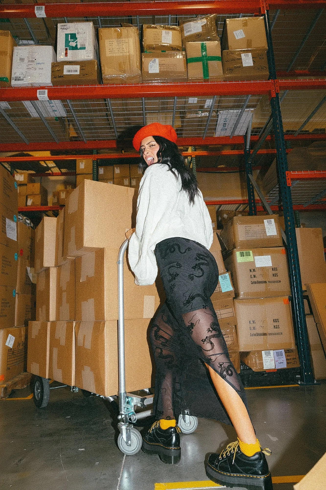 Enchantress Mesh Burnout Dragon Skirt in Dangerous Woman sold by Dressed In Lala product image thumbnail 2